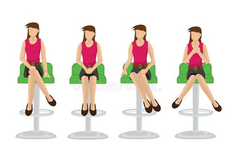 Sexy Woman Sitting Chair Stock Illustrations 218 Sexy Woman Sitting