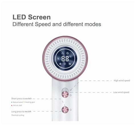 Rpm High Speed Bldc Brushless Hair Tools Blow Dryer Brush Set Modes Hot Air Brush Hair