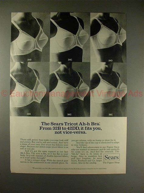 1975 Sears Tricot Ah H Bra Ad From 32b To 42dd It Fits Bb10 Tricot Ads Bra