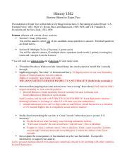 Exam Review Sheet Spring Docx History Review Sheet For