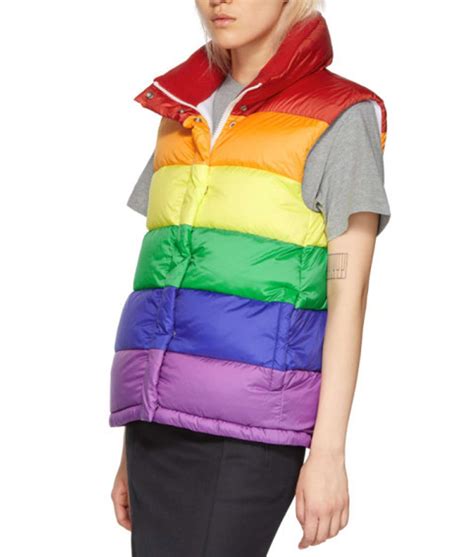 Rainbow Puffer Vest | Multicolor Puffer Down Vest