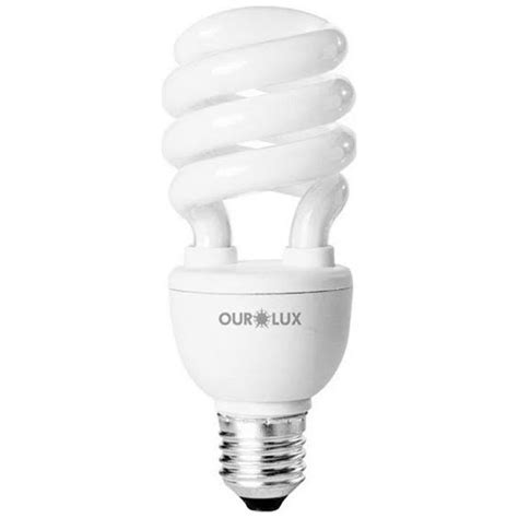 Lâmpada Fluorescente Espiral 25W E27 6400K Luz Branca Fria 127V Ourolux