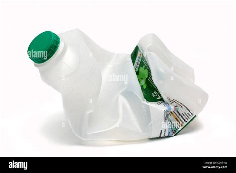 Milk Bottle Squashed Stock Photo Royalty Free Image 34571401 Alamy
