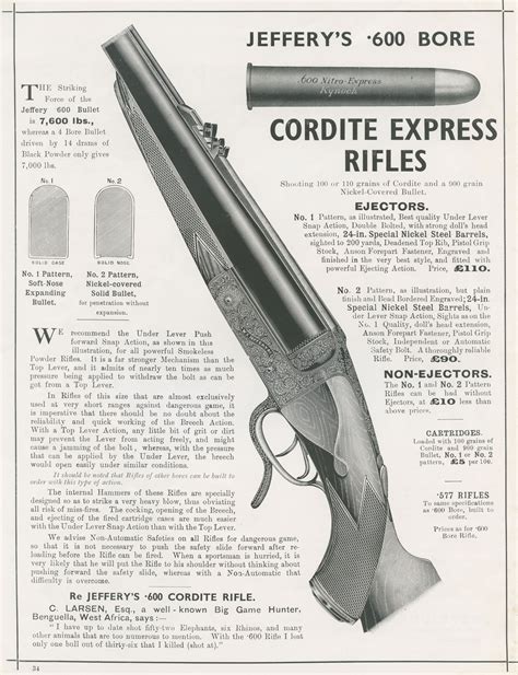 W.J. Jeffery .600 Nitro Express Rifle - Revivaler