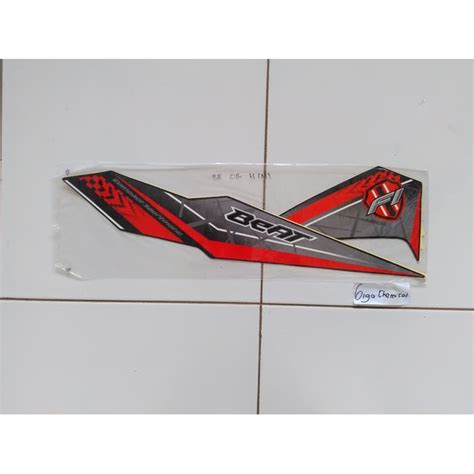 Jual Striping Sticker Lis Honda Beat Fi Hitam Lis Merah