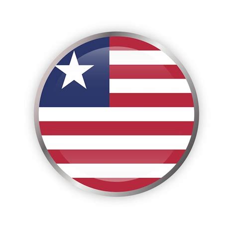 Premium Vector Liberia Flag In Round