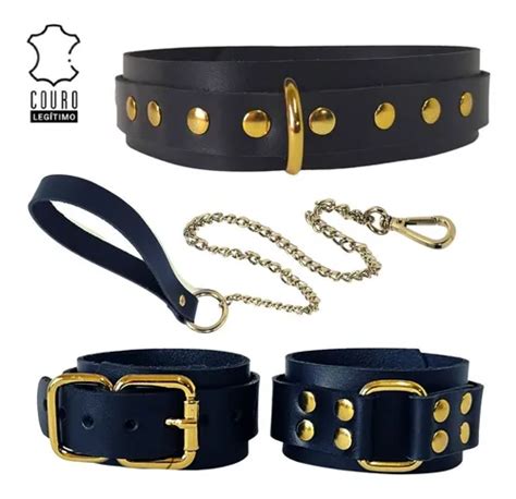 Kit Dominação Algemas Coleira Bdsm Sexshop Sexo 50 Tons Sex Frete grátis