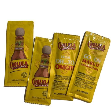 Cholula Hot Sauce Packets ML Individual Serving Packets Ct EBay