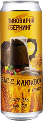 Бёрнинг Квас С Клюквой И Хреном / Burning Kvas S Klyukvoj I Hrenom ж/б ...