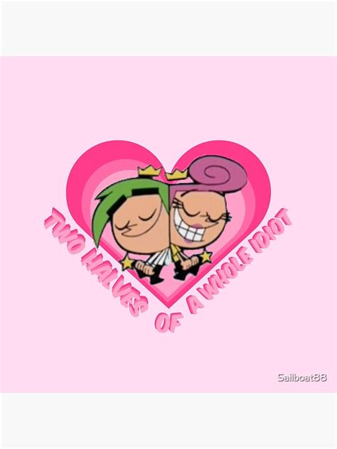 "Two Halves of a Whole Idiot (Cosmo and Wanda, Fairly Odd Parents)" Poster by Sailboat88 | Redbubble