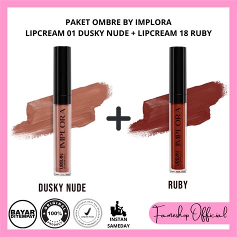 Jual Set Ombre Implora Urban Lip Cream Dusky Nude Ruby