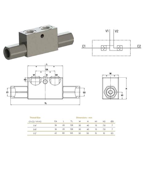 Hydraulic Double Pilot Operated Check Valve