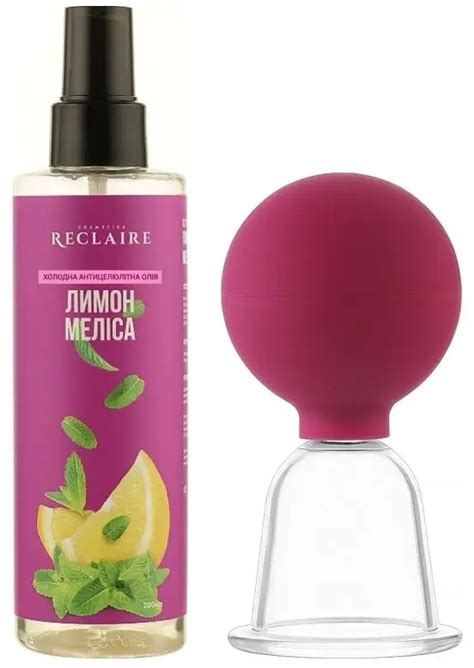 Reclaire (oil/200ml + acc/1pc) - Набор "Вакуумная баночка и холодное ...