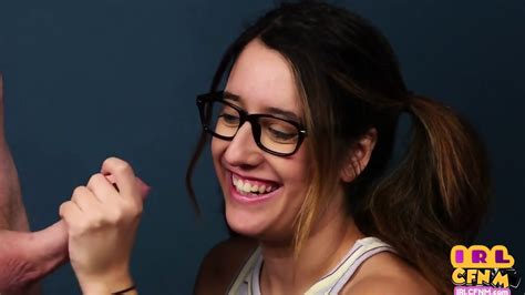 CFNM Amateur Yo GF With Glasses Sucks And Wanks Cock