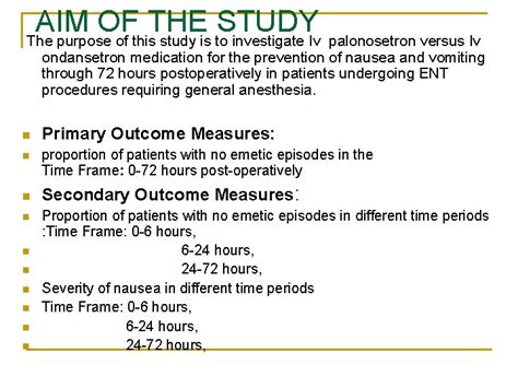 Comparison Of Effect Of Ondansetron Vs Palonosetron In