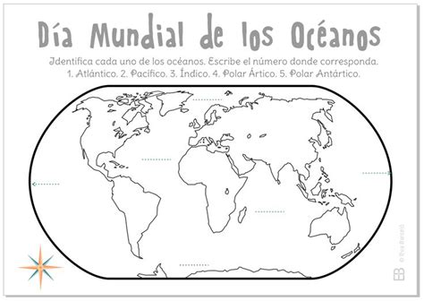 Mapa De Los Oc Anos Del Mundo Para Imprimir