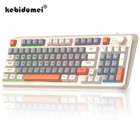 USB Wired RGB Light Gaming Keyboard Teclas Teclado Hot Swap O De Volume Office