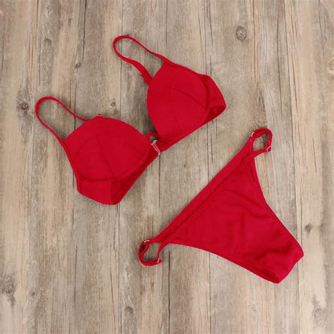 Sexy Women Sling Bikini Set Push Up Brazilian Swimwear Beachwear Swimsuit Buy At A Low Prices On