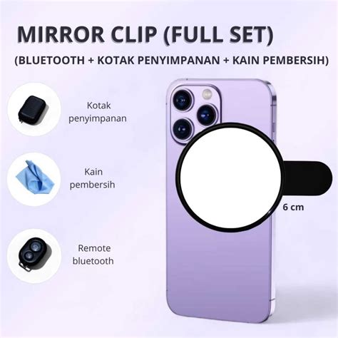 Jual Mirror Clip HP Klip Cermin HP Klip Kaca Praktis Untuk Selfie