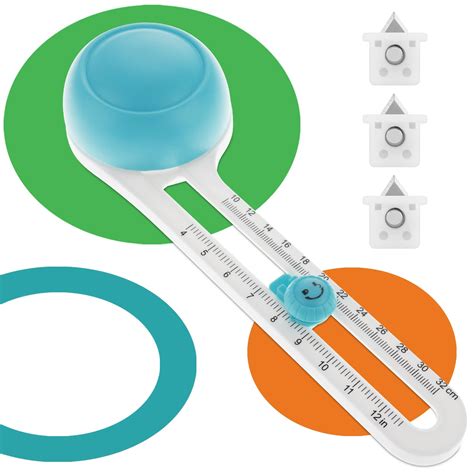Bewudy Circle Cutter Rotary Circle Circle Cutter With 3 Replaceable