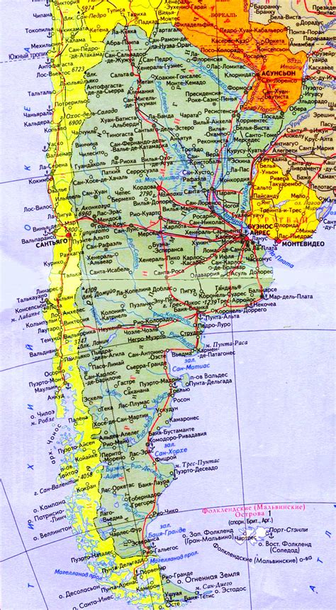 Карта Аргентины