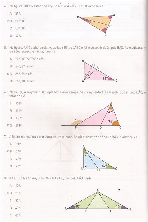 Exercícios Sobre Congruência De Triângulos 8 Ano Com Gabarito