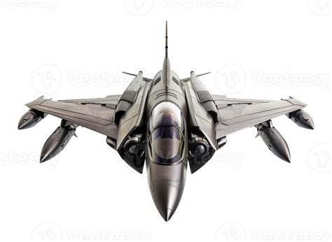 fighter jet front view isolated  transparent background  png