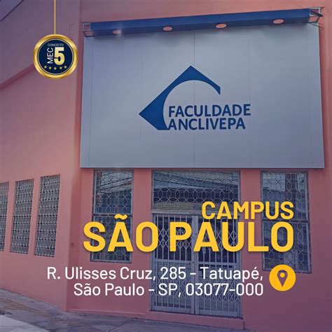 Vestibular 2024 FACULDADE ANCLIVEPA Nota Máxima do MEC Vestibular