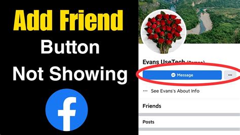 How To Fix Add Friend Button Not Showing In Facebook Account Facebook