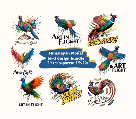 himalayan monal bird design bundle behance