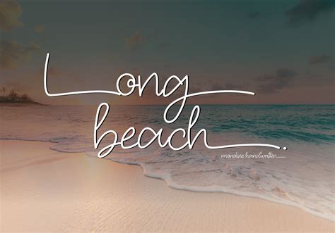 Long Beach Font Procreate Font Otf Ttf Handwritten Font Beach Font