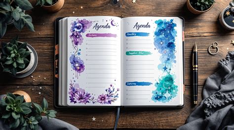 design agenda pages    organized  inspired dark