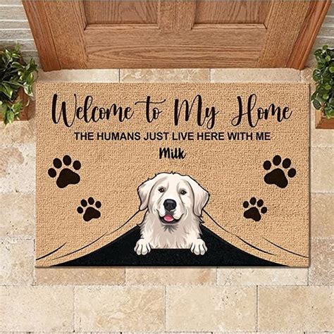 Pawfect House Personalized Door Mat Funny Welcome Mats Outdoor Rugs