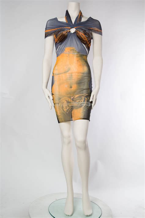 Jean Paul Gaultier Nude Venus Sheer Godess Dress At 1stDibs Jean Paul
