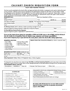 Fillable Online Facility Request Form WestHill Church Fax Email Print