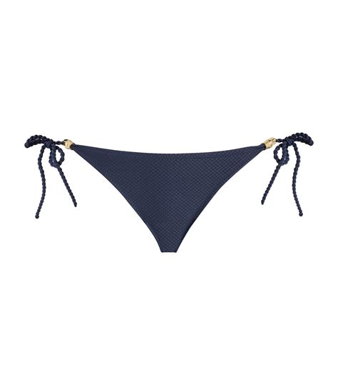 Womens Heidi Klein Navy Side Tie Bikini Bottoms Harrods Uk