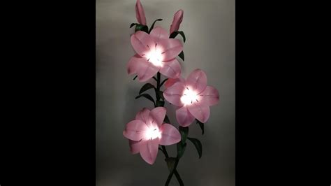 Лилия из изолона 2 мм.светильник из изолона. - YouTube