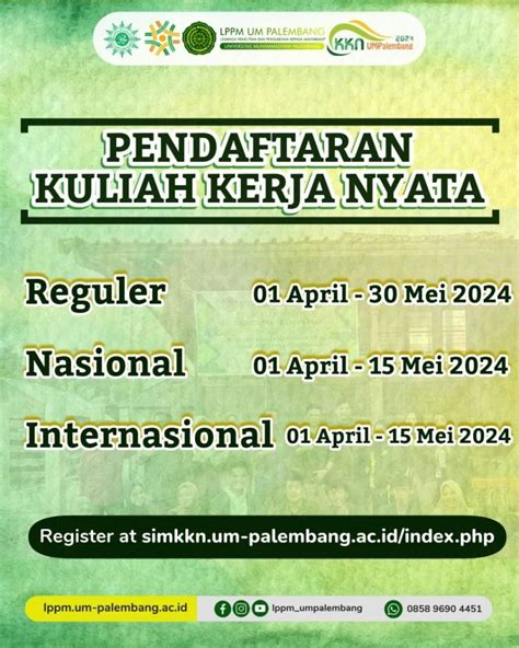 Pengumuman Info Pendaftaran Kuliah Kerja Nyata KKN Tahun 2024