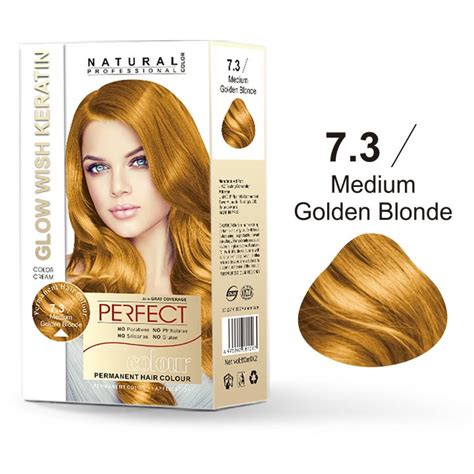 Medium Golden Blonde Permanent Hair Color Set 7 3 Glow Wish Keratin Hair Color Oxidant