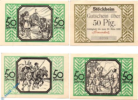 Seriennotgeld Deutschland 4 Scheine Kompl 1922 4 X Notgeld Der