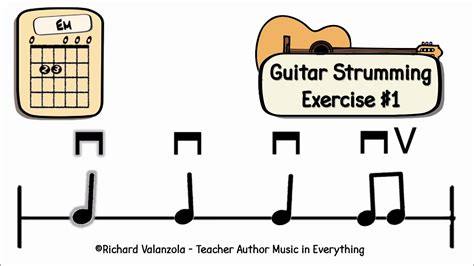 Guitar Strumming Exercise 1 Youtube