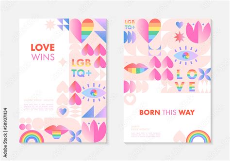 pride month poster templateslgbtq community vector illustrations