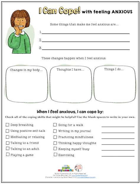 Coping Skills: Anxiety (Worksheet) | Therapist Aid - Worksheets Library