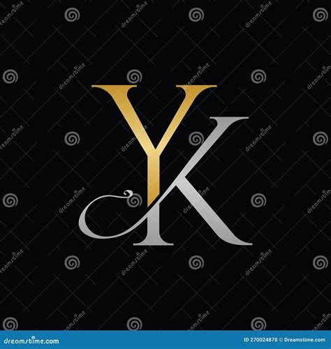 Yk Logo Yk Monogram Initial Yk Logo Letter Yk Logo Luxury Vector