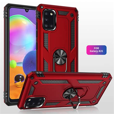 Colorful Case Samsung Galaxy A31 Shockproof Cover Finger Ring Holder