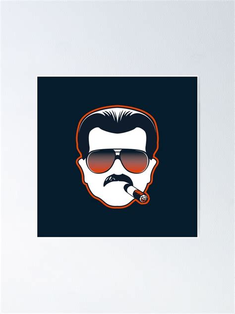 "Mike Ditka Chicago Bears Cigar" Poster by Stayfrostybro | Redbubble