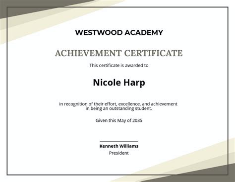 academic achievement certificate template  jpg word templatenet