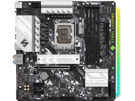 ASRock B660M STEEL LEGEND LGA 1700 Intel B660 SATA 6Gb S DDR4 Micro ATX