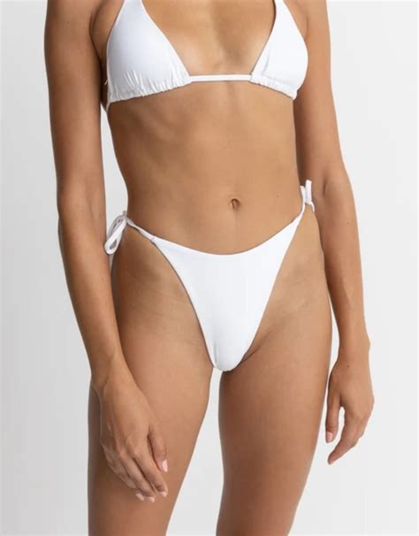 Rhythm Classic Tie Side Hi Cut Bikini Pant White Atlantic Surf Shop