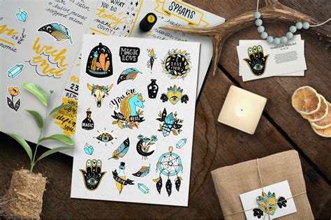 Magic stickers collection By DariSmartArt | TheHungryJPEG